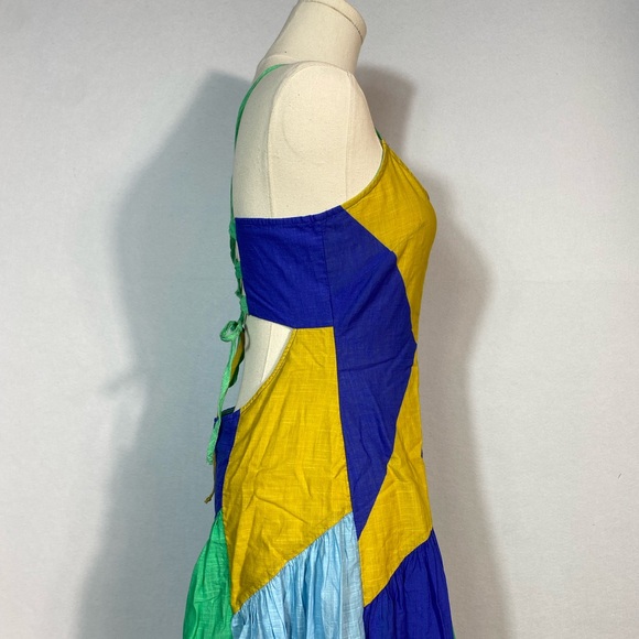 Anthropologie Celandine Drop-Waist Midi Dress color block size medium - Picture 9 of 15